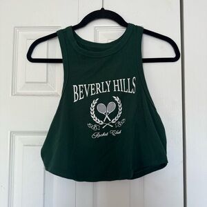 wild fable Dark Green Beverly Hills Crop Tank